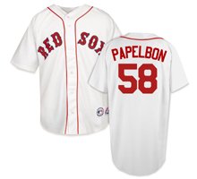 Jonathan Papelbon Jersey: Boston Red Sox Adult Home White #58