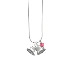 Bells Indian Pink Svarovski Bicone Charm Necklace [Jewelry]
