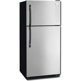 Frigidaire 17 Cubic Foot Stainless Steel With Black Accents Top Mount Refrigerator