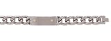 8 Stainless Steel Men's ID Bracelet with 18 Karat Gold