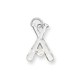 Sterling Silver Baseball Charm