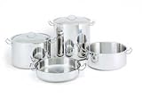 World Cuisine 11009-36 Stainless Steel Rondeau Pot 8 Qts.