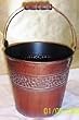 Small Copper Toned Round Tin Bucket