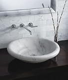 22 Round Marble Lavatory White