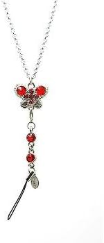 Ellugo Crystal Butterfly 20 Inch Mobile Phone Necklace with Swarovski Crystal