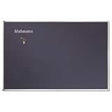 Porcelain Black Chalkboard w/Aluminum Frame, 48 x 96, Silver