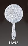 お姫様ミラー ハンドミラー （S） Y12 シルバー 【鏡 楽屋ミラー 手鏡】