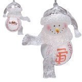 San Francisco Giants 2 3/4" Acrylic Snowman Baseball Ornament