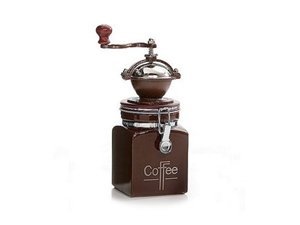Hues N Brews Cocoa Coffee Grinder and Canister 36-oz.