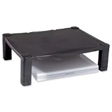 Monitor Stand,w/o Drawer,Adjust. Height,Cable Management,BK