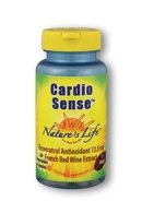 Nature's Life Cardio Sense, 250 Mg, Reveratrol Antioxidant, French Wine Extract, 12.5 mg, 60 Vegetarian Capsules
