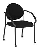 Kitchen & Housewares : Stack Chair with Casters and Arms By Office Star