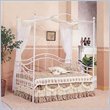 Coaster Metal Daybed in Antique White Finish with Optional Canopy