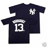 ALEX RODRIGUEZ New York Yankees (100% Cotton) ADULT T-SHIRT with Name & Number