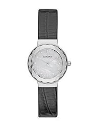 Skagen Klassik Three-Hand Embossed Snake Skin Watch - Black Skw2126