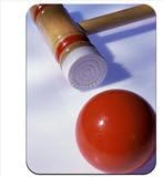 Croquet Mallet Ready To Strike On Red Ball Premium Quality Thick Rubber Mouse Mat Pad Soft Comfort Feel Finish