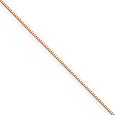 14k Rose Gold .60mm Box Link Chain - 16 Inch - Lobster Claw