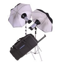 Flashpoint II 620A Two Monolight Kit with Stands, Umbrellas,& Case