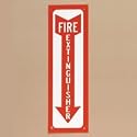 Fire Extinguisher Locator Sign with Arrow, 4 x 13, Red/White (AVT83501) Category: Signs, Letters and Message Boards