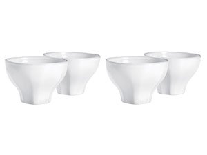 Tyler Florence for Mikasa Chef's White Collection Rustic Latte Bowls Set of 4