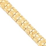 10k 15.0mm NUGGET Bracelet - 7 Inch