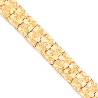 10k 15.0mm NUGGET Bracelet – 8 Inch