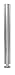 CRL SBPP08CBS Brushed Stainless 18" x 1" SBPP08 Slimline Series Round Center Partition Post
