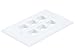 Monoprice 106733 Wall Plate for Keystone 6 Hole, White
