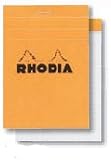 Rhodia Notepad Classic Orange 3 3/8" X 4 3/4"