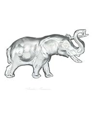 Sterling Silver Trumpeting Elephant Pin Brooch