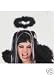 Black Feather HALO Dark Angel Fairy Costume