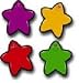 CARSON DELLOSA CD-5558 COLORFUL CUT-OUTS STARS ASST.-36/PK ASSORTED DESIGNS