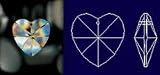 28mm 30% Lead Crystal Heart #870-28