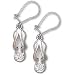 Logoart Jimmie Johnson Sterling Silver Flip Flop Dangle Earrings