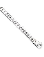 Sterling Silver Square Curb Link Bracelet QG682-8.25"