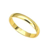 Sterling Silver Gold Plated Wedding Band 3mm