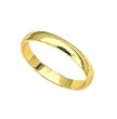 Silver Gold Plated Wedding Bands - 3 mm - Size: 6-12