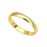 Silver Gold Plated Wedding Bands - 3 mm - Size: 6-12