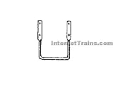 Grandt Line On3 Scale Freight Car Stirrup Steps Brown ( 20/ Pkg.)