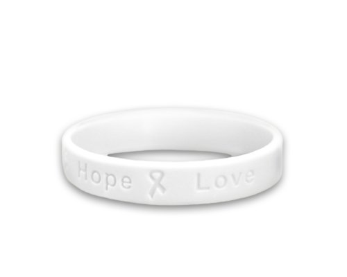 White Silicone Bracelet - Adult Size (Retail)