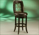 Wedgewood Swivel Counter Stool - Murano Accent, Latigo Brown & Melvin Choco ....