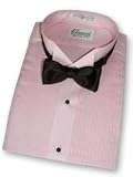 Tuxedo Shirt - Wing Collar 1/4 inch Pleat, Pink