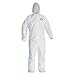 KleenGuard A40 Elastic-Cuff & Ankle Hooded Coveralls, White, Large, 25/Carton