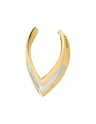 Genuine IceCarats Designer Jewelry Gift 14K Yellow/White Gold Two Tone Pendant Enhancer. 25.50X15.25 Mm Two Tone Pendant Enhancer In 14K Yellow/White Gold