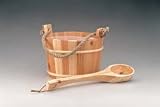 Produkt-Bild: Saunak&uuml;bel 26 &Oslash; 21cm mit Holzkelle Fichte