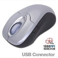 Microsoft M03-00090 Wireless Optical Mouse 5000 High Definition with Tilt Wheel Platinum Mac/Win PS2/USB English