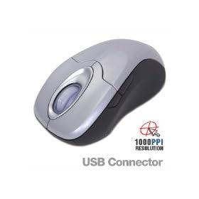 Microsoft M03-00090 Wireless Optical Mouse 5000 High Definition with Tilt Wheel Platinum Mac/Win PS2/USB English