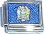 New York State Flag Italian Charm Bracelet Link