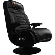 X Video Rocker Pro Series Pedestal electronic gaming chair, Black/Black