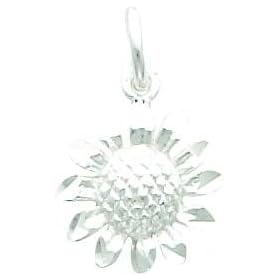 Sterling Silver Sunflower Charm